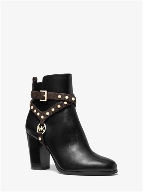 Michael Kors Preston Studded Leather Ankle Boot